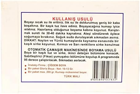 Kumaş Boyası Koyu Sarı 10 Gr Paket