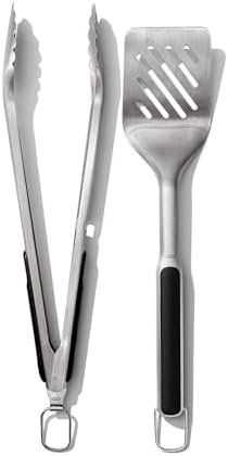 Spatula ve Maşa Seti - Bulaşık Makinesinde Yıkanabilir Barbekü Maşası Seti Paslanmaz Çelik Et Spatulalı - 41 cm ve 47,5 cm