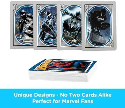 AQUARIUS Örümcek Adam Oyun Kartları - Favori Kart Oyunlarınız için Örümcek Adam Temalı Kart Destesi - Resmi Lisanslı Comics Ürünleri ve Ürünleri - Poker Boyutu