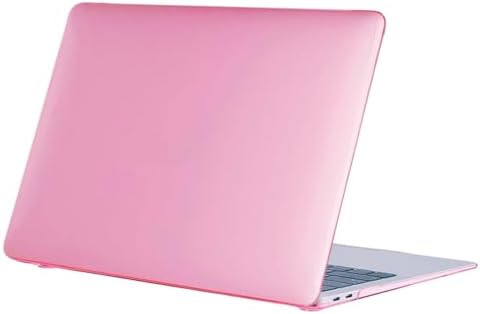 MacBook Air 13 inç Kılıf A1369 A1466 Uyumlu Kristal Parlak Şeffaf Sert Kapak İnce Hafif TPU Hard Shell Koruyucu Darbe Çizik Önleyici Pembe