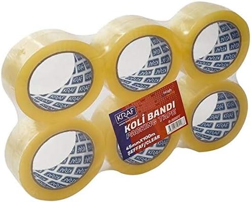 Bant Koli Şeffaf 45Cmx100M 6 Lı Paket