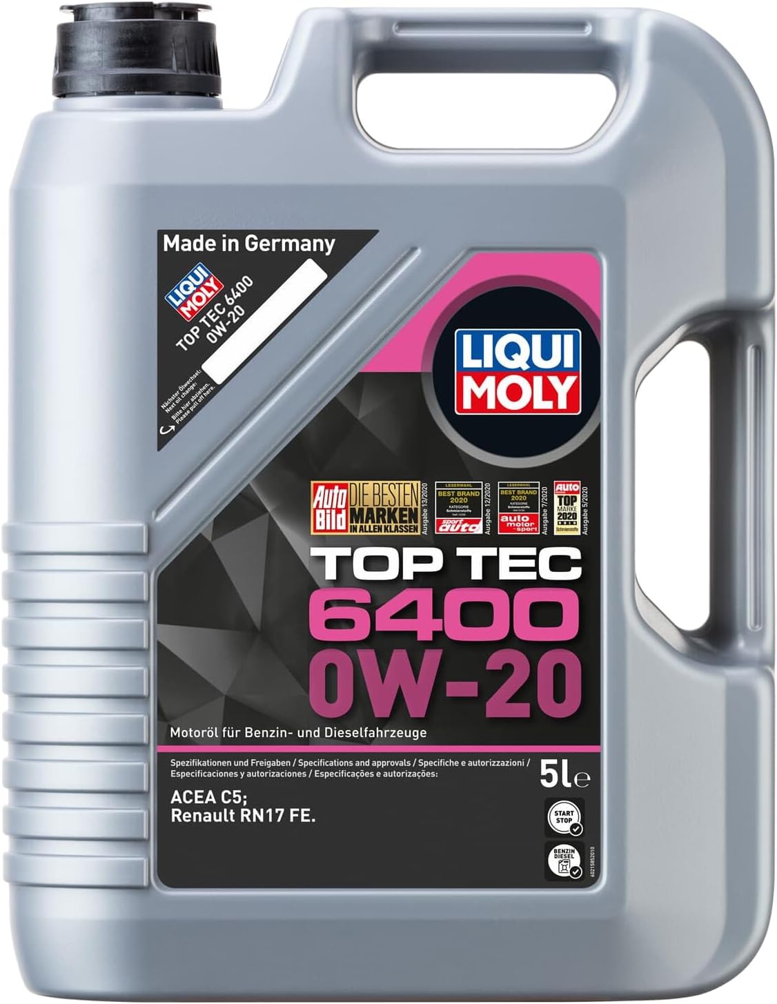 Moly Top Tec 6400 0W-20 5 l Otomotiv Bakım Ürünü