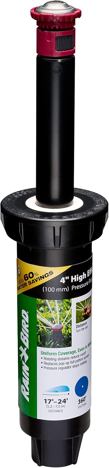 22SAFPROPR Basınç Düzenleyici (PRS) Yüksek Verimli Pro Döner Sprinkler, 360° Tam Desen, 17' - 24' Püskürtme Mesafesi, 10 cm Açılır Yükseklik