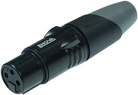 Alternative view of XLR Kablo Konnektörü Dişi 3-Pin Siyah Muhafaza Ve Gri Koruma, Lehim Bağlantı Yuvaları
