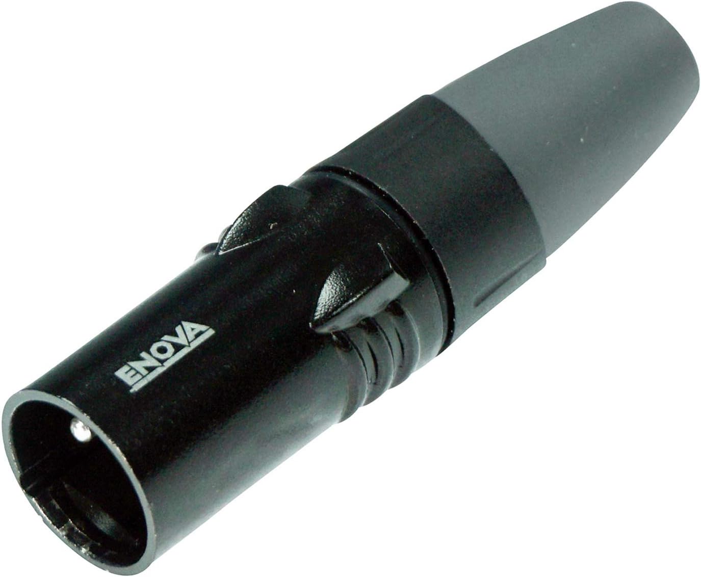 Alternative view of XLR Kablo Konnektörü Erkek 3-Pin Siyah Muhafaza Ve Gri Koruma, Lehim Bağlantı Yuvaları