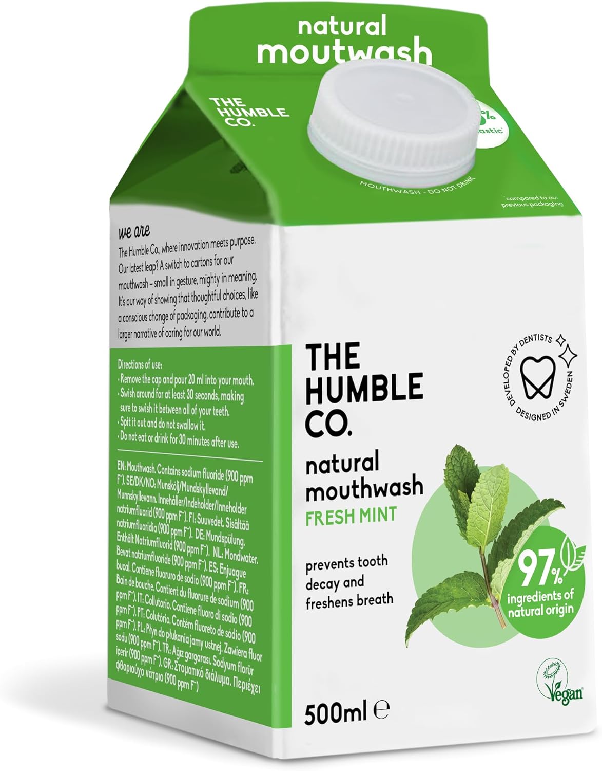 Alternative view of Humble Mouthwash Ağız Bakım Suyu Fresh Mint 500 ML