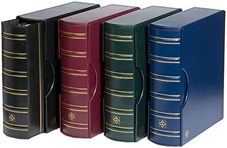 Leuchtturm VARIO Klasik Geniş Kasetli Klasör (263x310x90mm) (Kağıt Para, Pul, Zarf ve Efemera Koleksiyonlarınız için idealdir), Siyah Kapak
