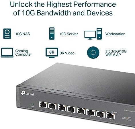 Alternative view of TL-SX1008, 8-Port 10G Desktop/Rackmount Switch