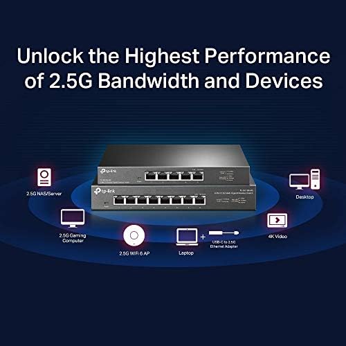 Alternative view of TL-SG108-M2, 8-Port 2.5G Desktop Switch