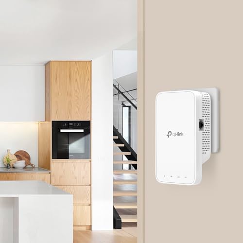 RE330 WLAN amplifikatör tekrarlayıcı AC1200 (867 Mbps 5 GHz + 300 Mbps 2.4 GHz, WiFi amplifikatör, uygulama kontrolü, sinyal gücü göstergesi, tüm WLAN cihazlarıyla uyumlu, AP modu)