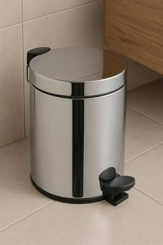 Alternative view of A44012 Çöp Kovası, Yavaş Kapanır, 4,5 L, Parlak Paslanmaz Çelik