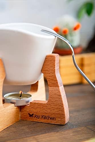 Joy Kitchen Ahşap Standlı Fondü Seti Beyaz Renk
