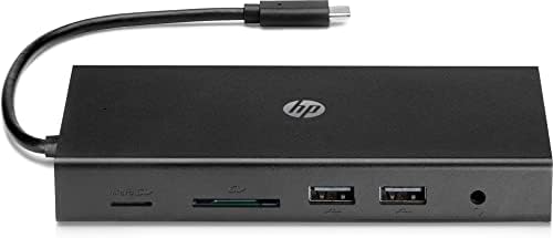 Alternative view of HP USB-C Seyahat Desteği (USB-C Hub, USB Hub, USB C, RJ-45, HDMI, VGA, microSD, SD, USB, Audio) Siyah