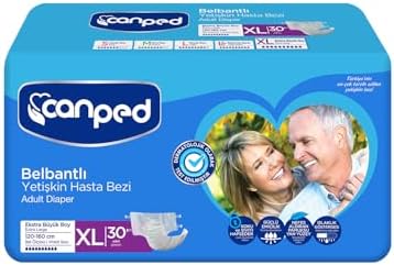 Tekstil Yüzeyli Belbantlı Ekstra Büyük Boy XL 30lu Hasta Bezi