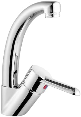 Viva Lavabo Bataryası A41063, 360° Dönebilen, Krom, Seramik Diskli Kartuş, Tezgah Üstü Montaj