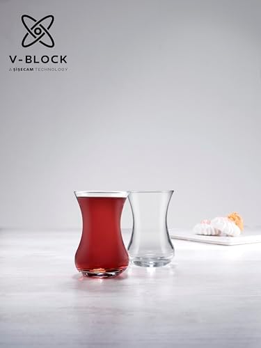 42381S00 V Block İnce Belli 6'lı Çay Bardağı