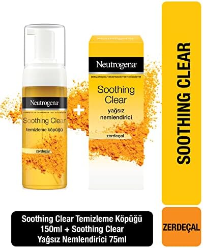 soothing clear köpük 150 ml+nemlendirici 75 ml 2'li set, Sivilceye Meyilli ve Hassas Ciltler İçin, Derinlemesine Temizler, Nemlendirir ve Rahatlatır