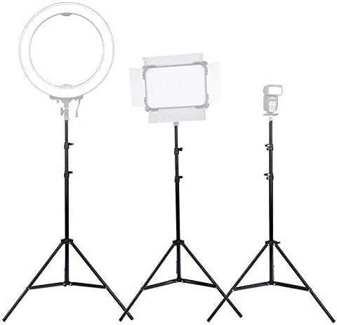 Alüminyum Alaşımlı Işık Standı 2 Metre Ayarlanabilir Yaylı Yastıklı Fotoğraf Standları Fotoğraf Stüdyosu Flaşları, Halka Işık Standı, Fotoğraf Ekipmanları Standı Ring light Tripodu