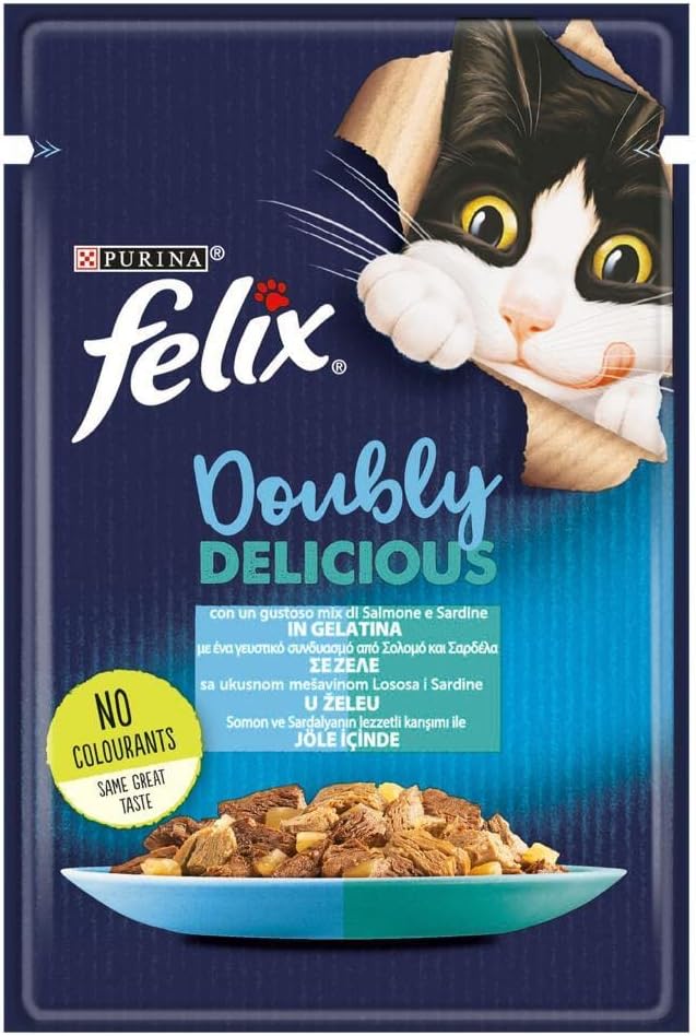 Felix Çifte Lezzet Somon & Alabalık Kedi Yaş Mama (26 x 85 gr)