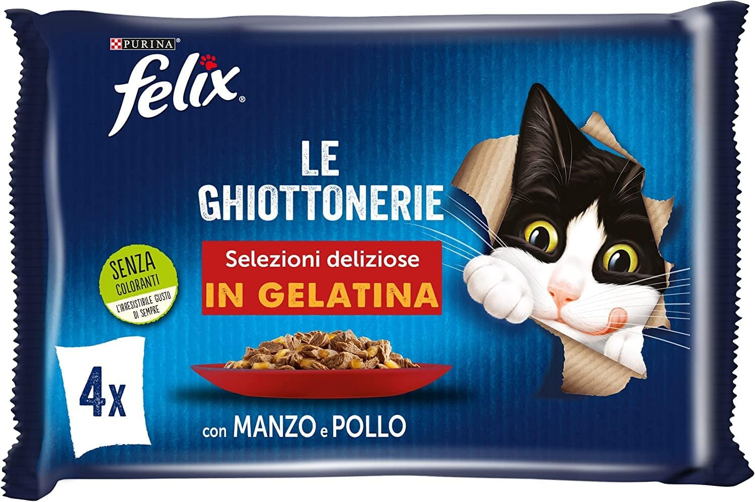 Alternative view of Felix Sığır Eti ve Tavuklu Kedi Yaş Maması Avantajlı Paket (4 x 12 x 85 gr) 48'li