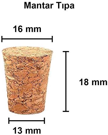 Alternative view of Şeffaf 25 ml / 25 cc Mantar Tıpalı Boş Cam Şişe 12 Adet