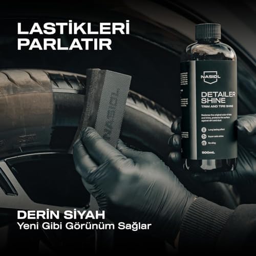 Alternative view of DetailerShine Araç ve Lastik Parlatıcı-500 mL-Araç Lastik,, Tampon Bakımı, Detailing, Lastik, Tekerlek Parlatma
