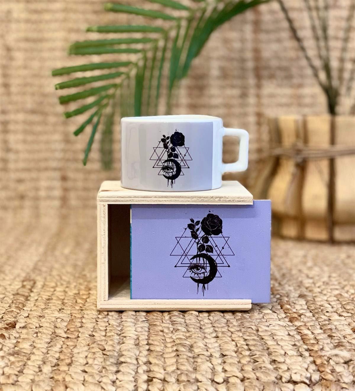 Tarot Gül Tasarımlı Kutulu Kupa