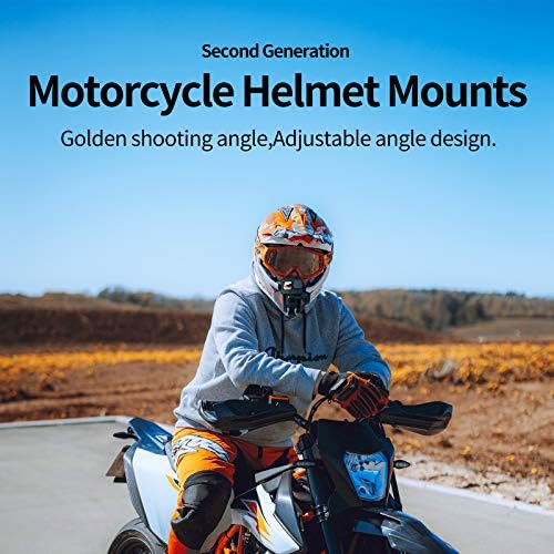 Motosiklet Kaskı Hero 11, 10, 9, 8, 7, 6, X3, ONE X2, ONE X, ONE X, DJI OSMO Aksiyon, Kaymaz Silikon, Kurulumu Kolay, Aksiyon Kamera Aksesuarları (2. Nesil) için Çene Montajı