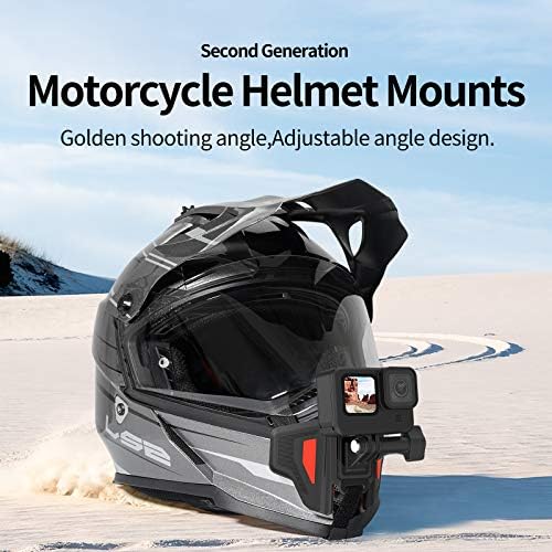 Alternative view of Motosiklet Kaskı Hero 11, 10, 9, 8, 7, 6, X3, ONE X2, ONE X, ONE X, DJI OSMO Aksiyon, Kaymaz Silikon, Kurulumu Kolay, Aksiyon Kamera Aksesuarları (2. Nesil) için Çene Montajı