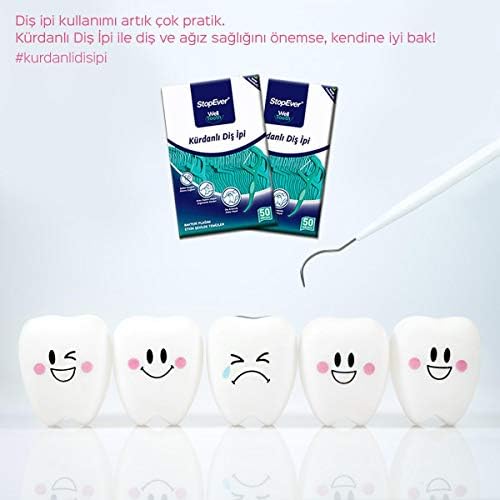 Alternative view of StopEver Well Tooth Kürdanlı Diş İpi 3'lü Paket | Nane Aromalı | 150 Adet (3 x 50) | Diş Arası Temizliği, Ağız Hijyeni ve Günlük Kullanım için İdeal