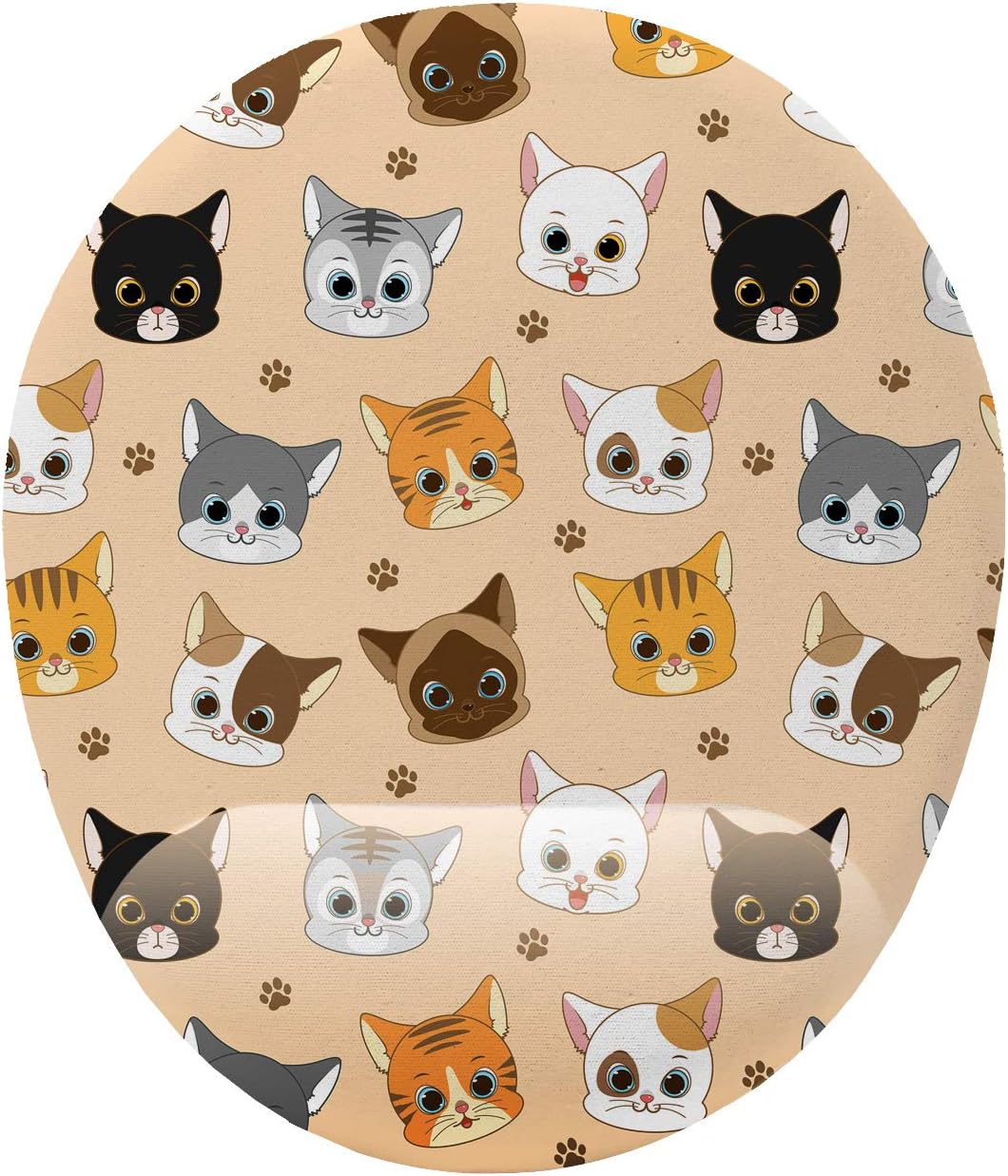 Alternative view of Kedi Desenli Bilek Destekli Mouse Pad