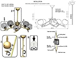 Alternative view of HEDRA 5 Lİ KROM SARKIT AVİZE 5XE27