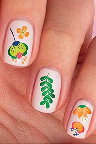 ARTİKEL Çiçekleri Tırnak Dövmesi, Tırnak Tattoo, Nail Art, Tırnak