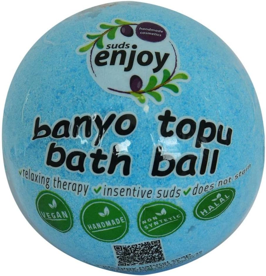 Himalaya Tuzlu El Yapımı Banyo Bombası Banyo Topu Mavi 90-120 Gr