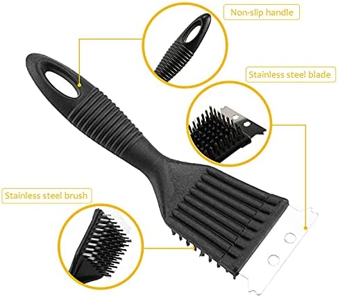 Alternative view of Mangal Temizleyici, 2 Paket Metal Mangal Izgara Temizleme Fırçası ve Kazıyıcı. Mangal Mutfak Temizliği için 30,5 cm ve 20,3 cm Çelik Kıllı Mangal Fırçası, Daha Kolay ve Etkili Temizlik için