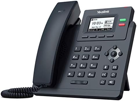 Yealink T31P IP telefon, 2 VoIP hesabı, 5,8 cm (2,3 inç) grafik ekran, çift bağlantı noktası 10/100 Ethernet, 802.3af PoE, güç kaynağı dahil değildir (SIP-T31P)