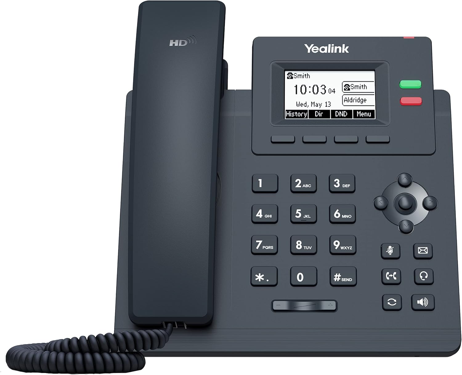 Alternative view of Yealink T31P IP telefon, 2 VoIP hesabı, 5,8 cm (2,3 inç) grafik ekran, çift bağlantı noktası 10/100 Ethernet, 802.3af PoE, güç kaynağı dahil değildir (SIP-T31P)