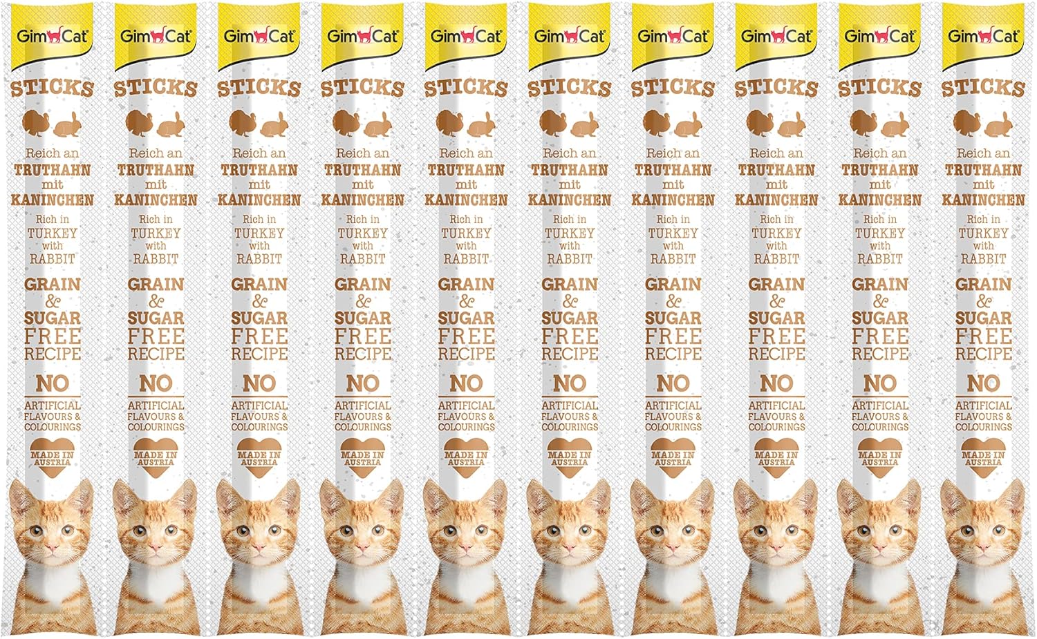 Alternative view of GimCat Sticks Hindi Etli Tavşan etli Ödül Çubukları 50 gr - 10lu