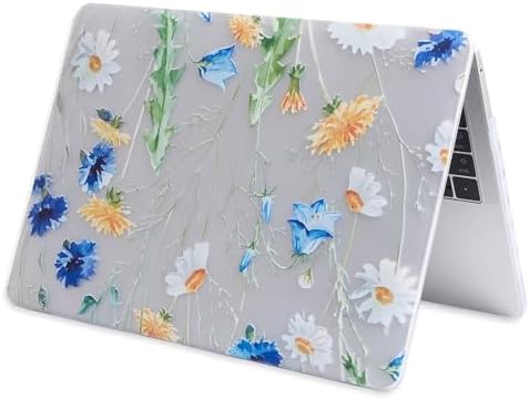 Alternative view of MacBook Air M1 Uyumlu 13 İnç Çiçek Desenli Sert Kapak İnce Hafif Çizik Darbe Koruma Solmaz Baskı Şık Tasarım Sarı