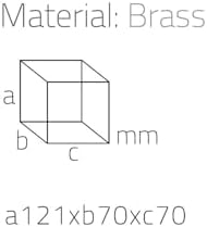 Tezgah Üstü Pamukluk Krom Renk 121X70X70 Mm