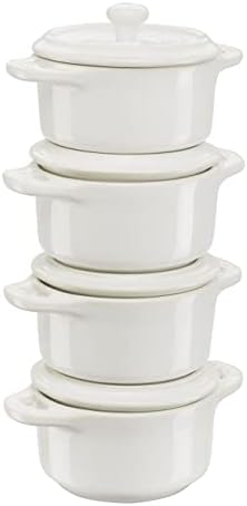 Mini Cocotte Set, 4'lü, Yuvarlak, Ceramic By