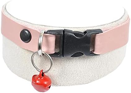 Alternative view of Deri Zilli Kedi Köpek Tasması Boyun Tasma Ayarlı 2'li Set Yeşil Pembe