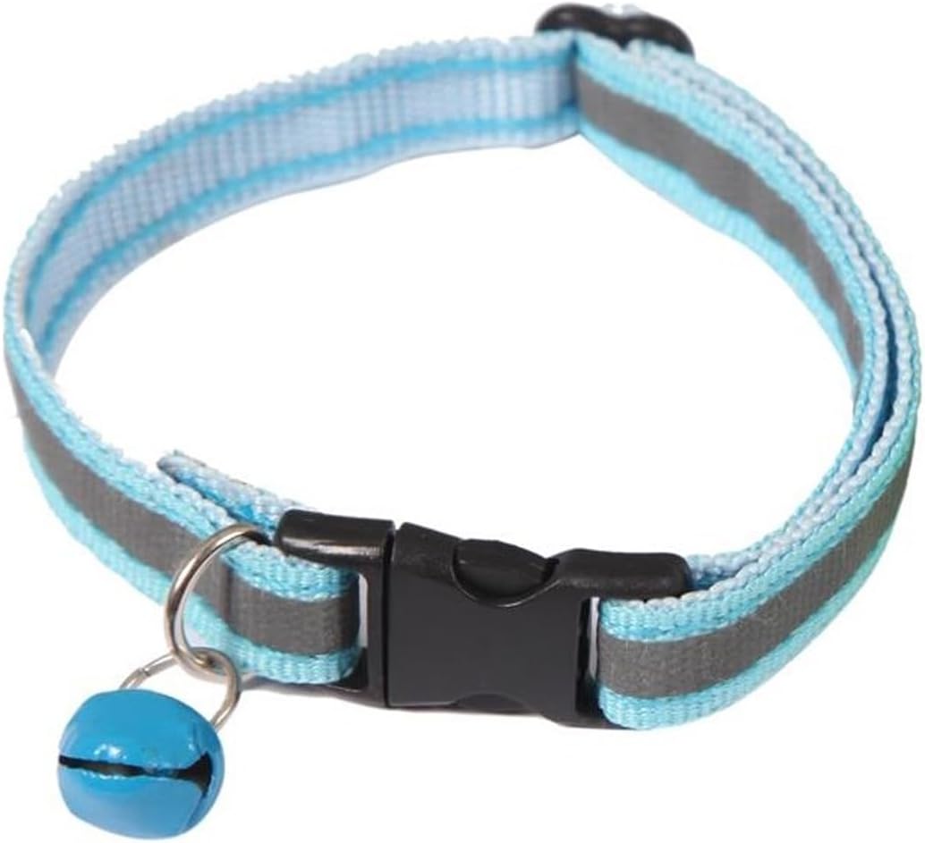 Kedi Köpek Reflektörlü Zilli Boyun Tasması Boyun Tasma Ayarlı