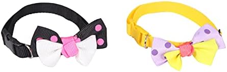 Alternative view of Papyonlu Kedi ve Köpek Boyun Tasması 2 Adet, Çok Renkli (Siyah ve Sarı), 34 cm, Padded