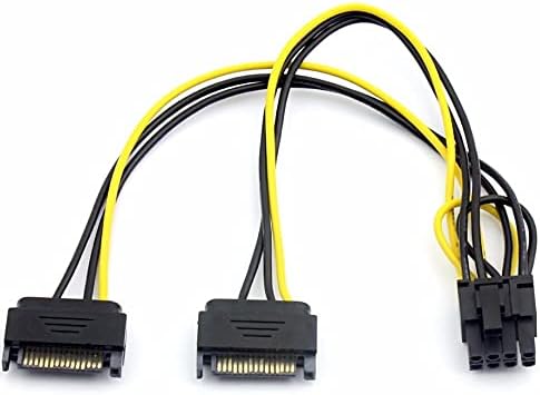 Alternative view of 4327 2x Sata To 8 Pin (6+2) Pci-e Güç Molex Power Kablosu Çevirici Dönüştürücü