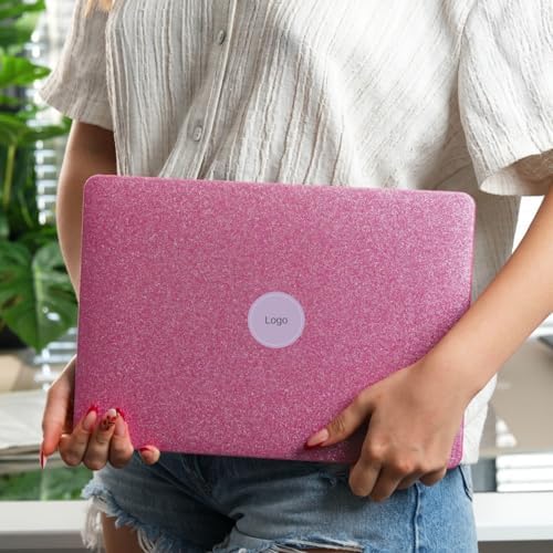 MacBook Pro 13 inç M1 M2 Uyumlu Sert Kapak Kılıf | Simli Parlak Pembe Yüzey | Alt + Üst Kapak | 360° Çizilmeye Dayanıklı Açık Pembe