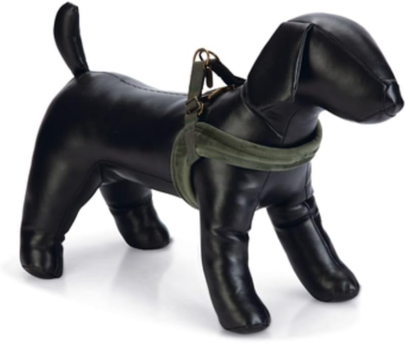 DBL Köpek Göğüs Tasması, Velur, Yeşil, XXS, 15mm x 36cm