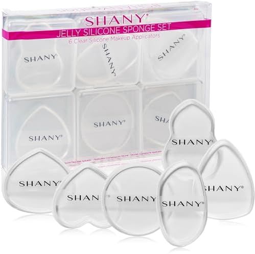 SHANY Jelly Silikon Sünger Seti - 6 Şeffaf ve Emici Olmayan Makyaj Karıştırma Süngeri Fondötenli Kusursuz Uygulama İçin