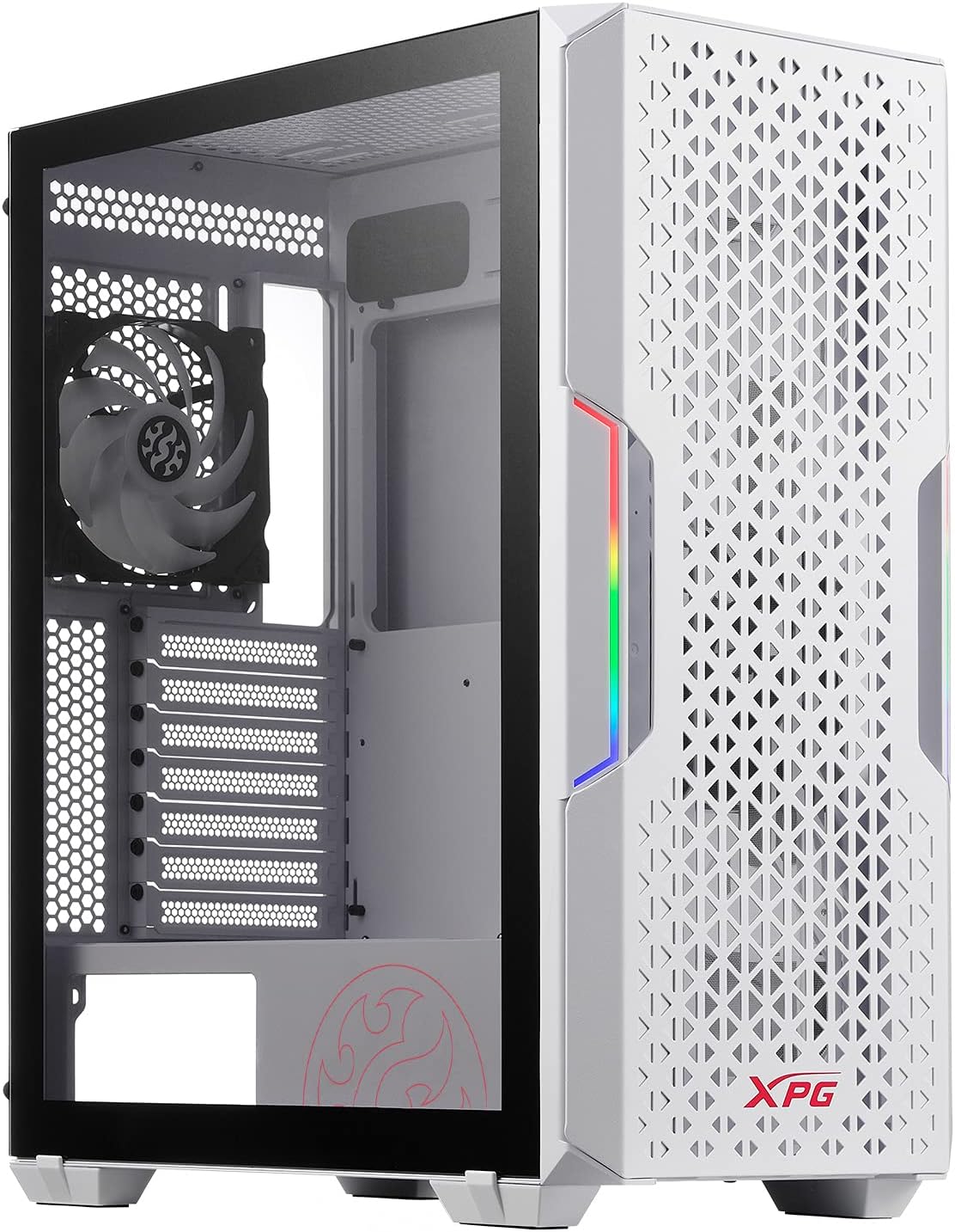 ADATA XPG STARKER AIR Mid-Tower PC Şasi, ATX/Micro ATX, Mini-ITX, Compact Size, Tempered Glass Panel, I/O USB 3.0 Port, Beyaz