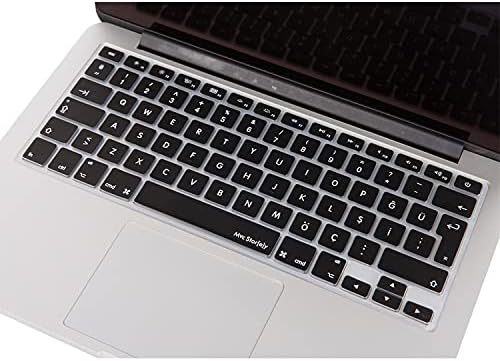 Alternative view of MacBook Türkçe Q Klavye Koruyucu Silikon – MacBook Air 13 A1369 A1466 & Pro A1278 A1425 A1502 A1286 A1398 Uyumlu – Ultra İnce Siyah